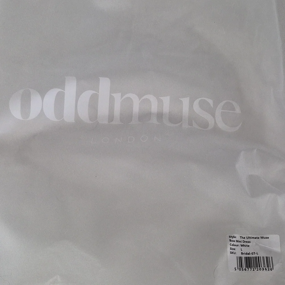 Odd Muse London  The Ultimate Muse Bow Mini Dress Size Large New - Picture 10 of 10